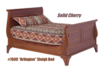 cherry sleigh bed